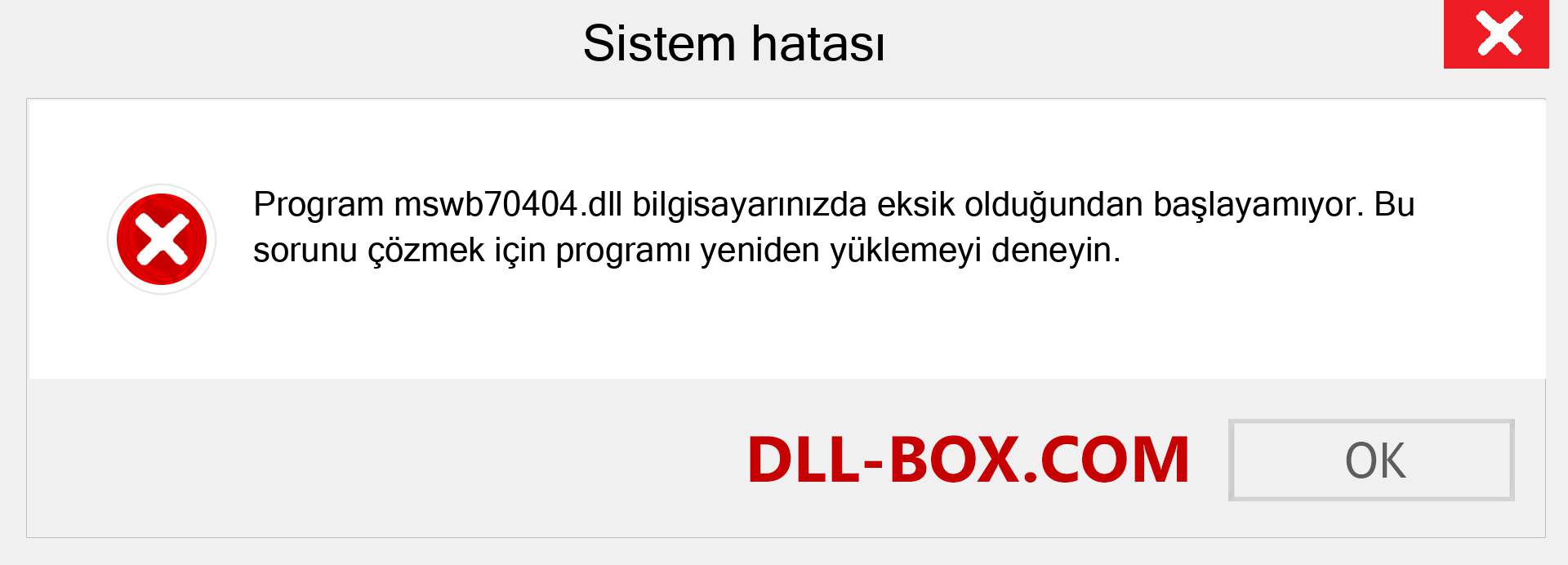 mswb70404.dll dosyası eksik mi? Windows 7, 8, 10 için İndirin - Windows'ta mswb70404 dll Eksik Hatasını Düzeltin, fotoğraflar, resimler